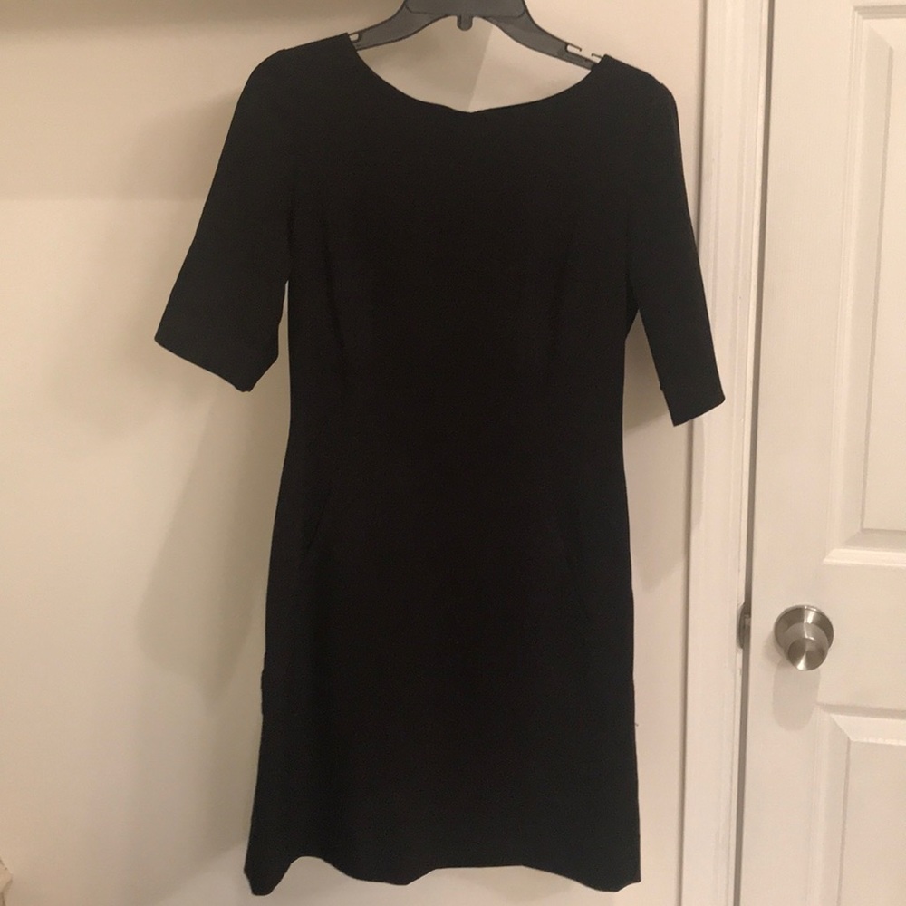 Black Tahari dress with Gold zipper